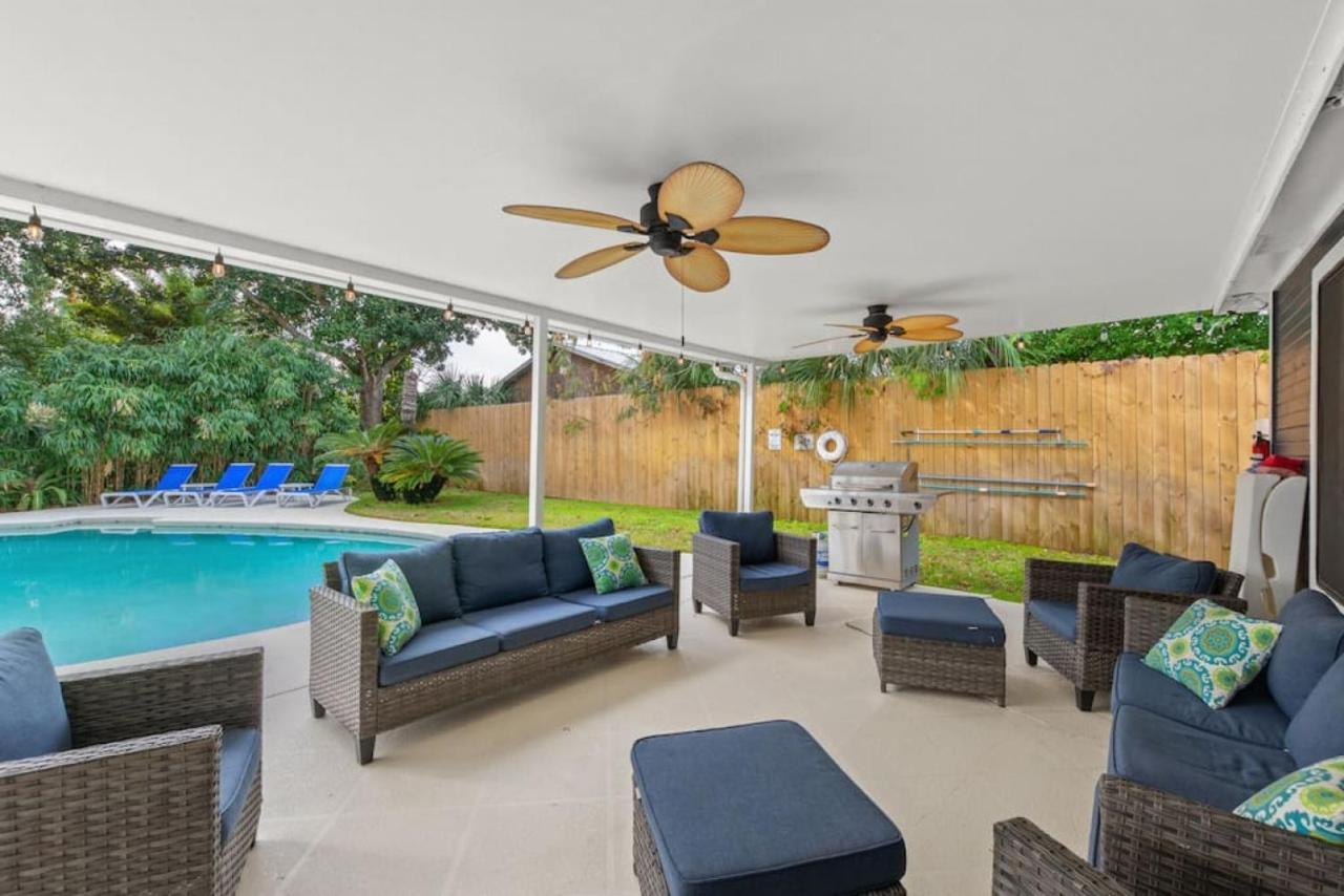 The Flip Flop Stop - Private Heated Pool, Pool House, Backyard Oasis And Game Room パナマシティービーチ エクステリア 写真