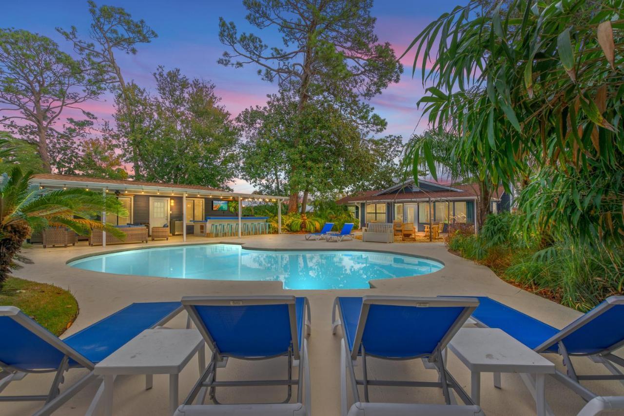 The Flip Flop Stop - Private Heated Pool, Pool House, Backyard Oasis And Game Room パナマシティービーチ エクステリア 写真