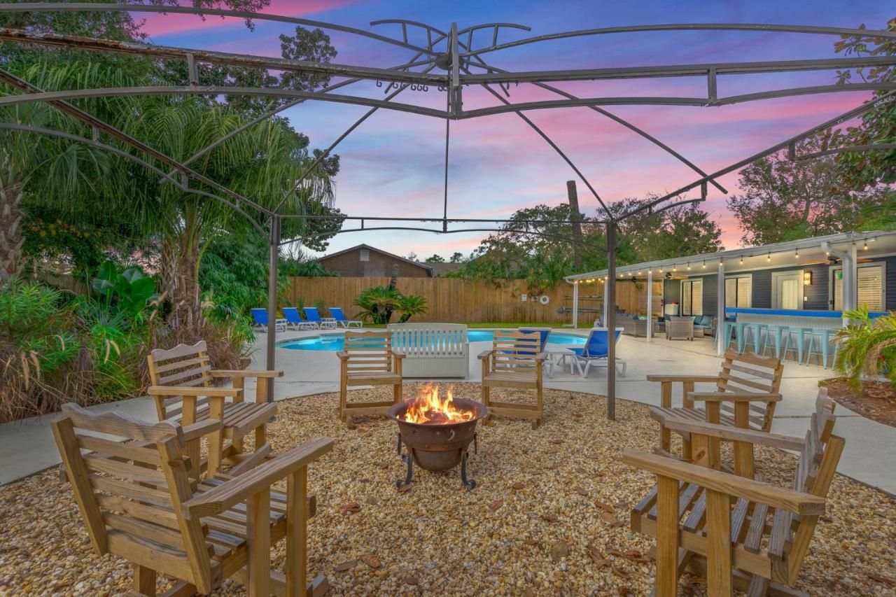 The Flip Flop Stop - Private Heated Pool, Pool House, Backyard Oasis And Game Room パナマシティービーチ エクステリア 写真